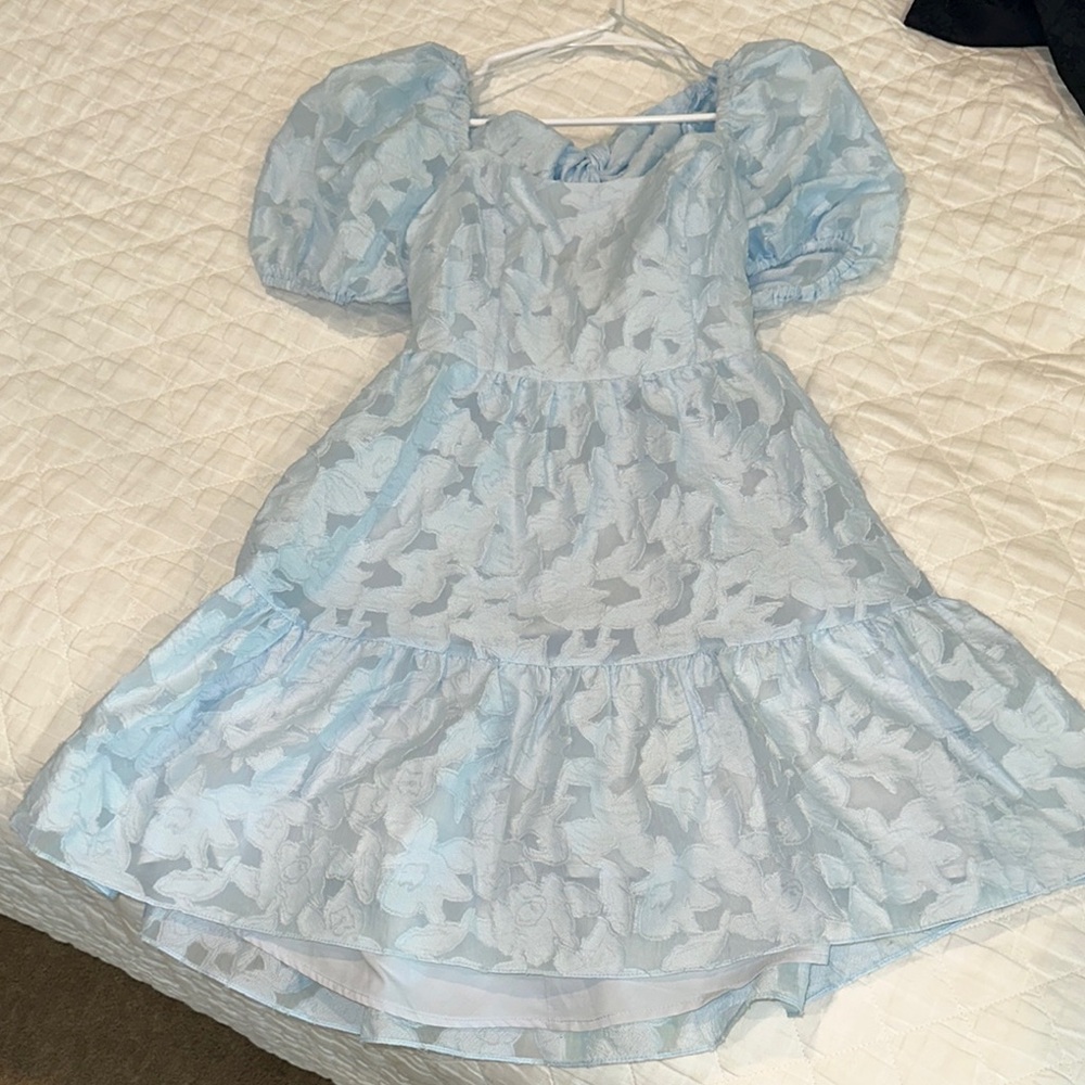 Mustard Seed Kids Casual Dress in Light Blue